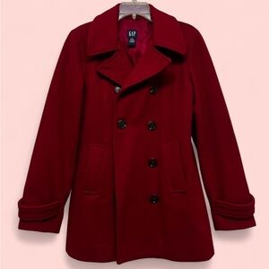 GAP Woman’s Red Burgundy Peacoat